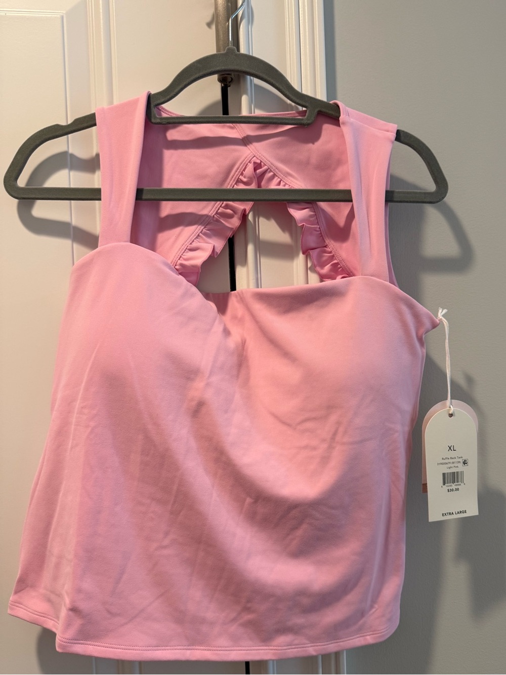 Target Blogilates Pink Sleeveless Ruffle-Back Tank Top